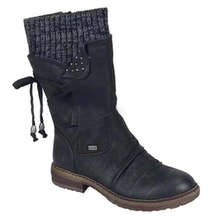 Women's Winter Warm Back Lace Up Snow Boots
