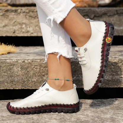 Orthopedic Shoes For Women Soft Non-slip Lace Up Arch-support Leather Fashion