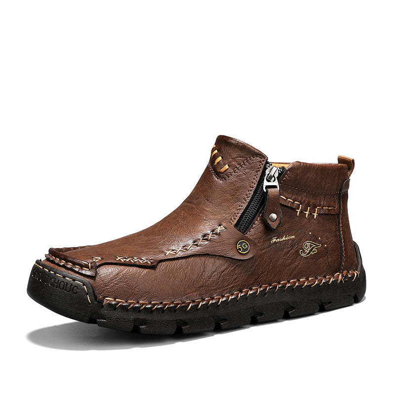 (⏰Last Day 70% OFF🔥)Men's Top-Quality Motorcycle Boots Hand-Stitched Genuine Leather Boots