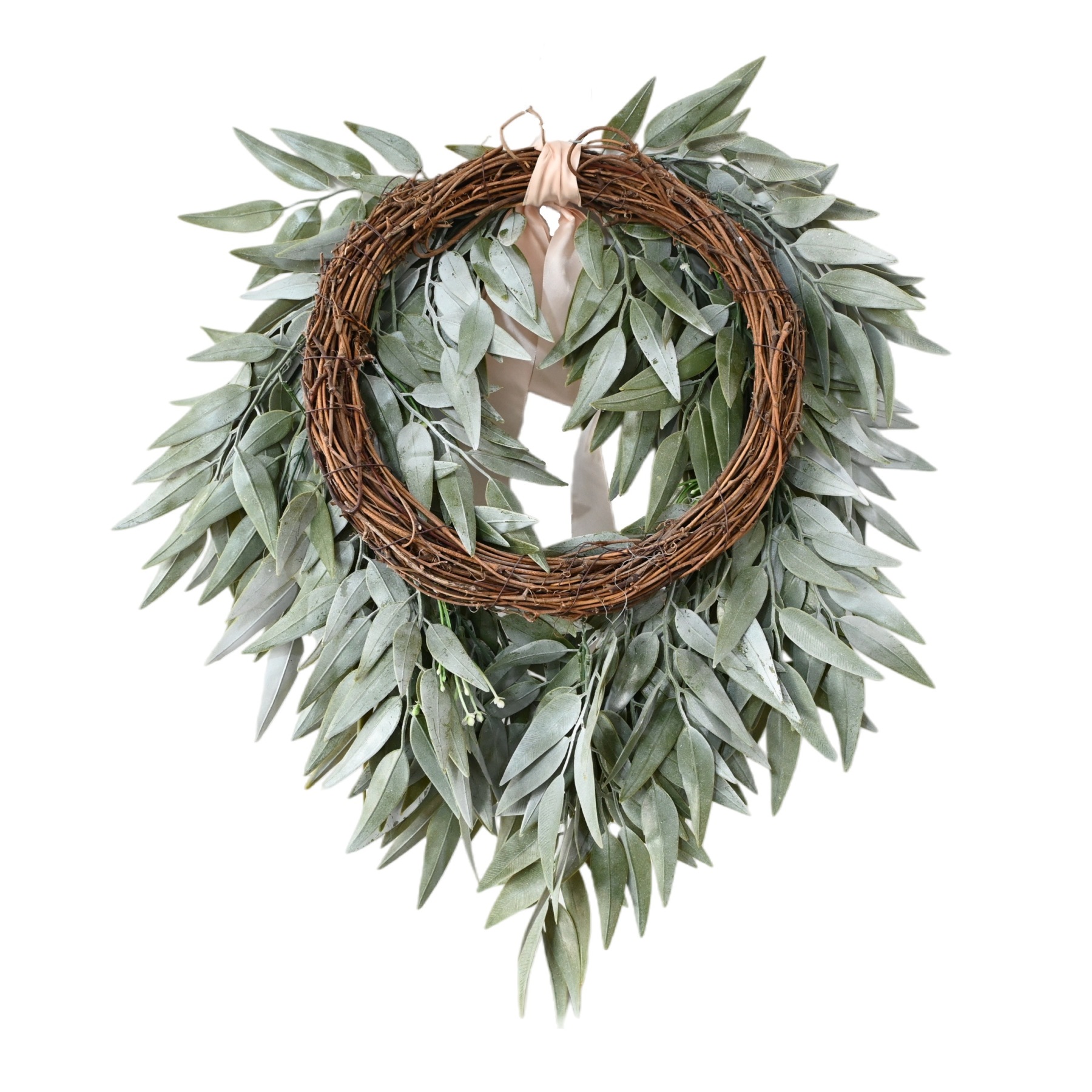 Frosted Olive Leaf Wreath/Christmas Wreath