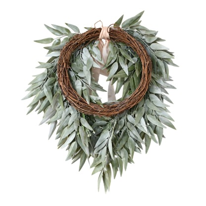 Frosted Olive Leaf Wreath/Christmas Wreath