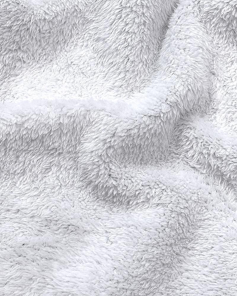 Plaid Pattern Long Sleeve Shacket Button Down Fleece Lined Hooded Jackets Warm Coat