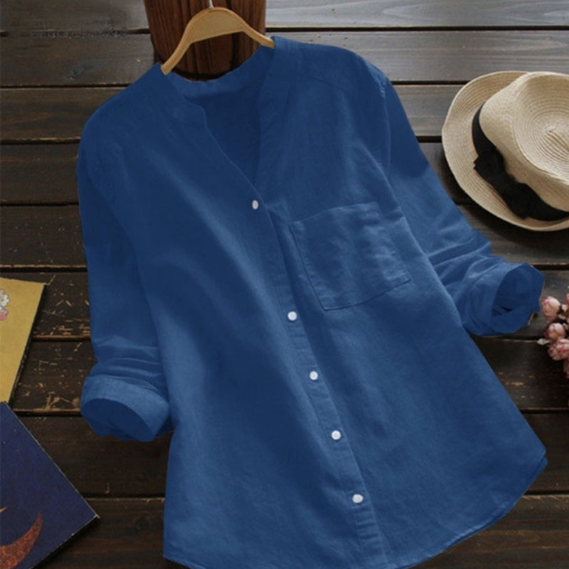 Plain casual loose blouse