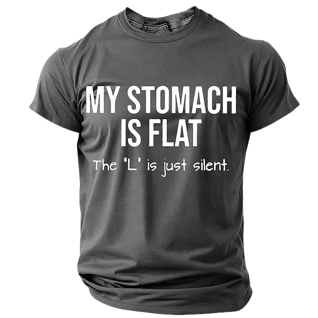 Men's Funny Slang T Shirt Long Sleeve T shirt 3D Print Crew Neck Shirt