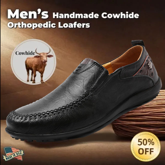 ⏰Promotion - 50% OFF🔥 Handcrafted Ortho Slip-On Leather Loafers