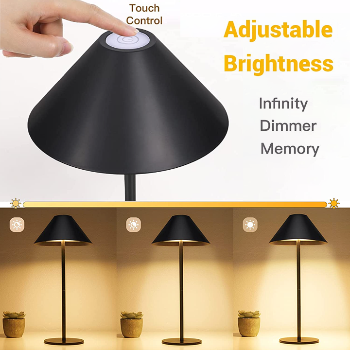 Minimalist Dimmable Touch Table Lamp - Waterproof & Rechargeable Outdoor Light