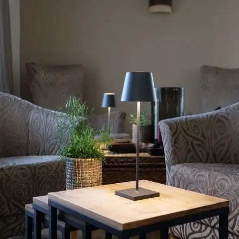 Mini Metal Cordless Table Lamp - Portable & Rechargeable Touch Dimmable Desk Light