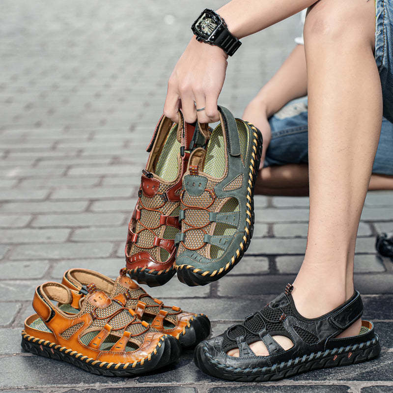 🔥Last Day 70% Off🔥Men's Casual Comfort Leather Sandals, Comfortable Orthopedic Walking Shoes