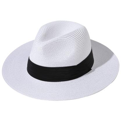 Packable Straw Fedora Panama Sun Summer Beach Hat Cuban Trilby
