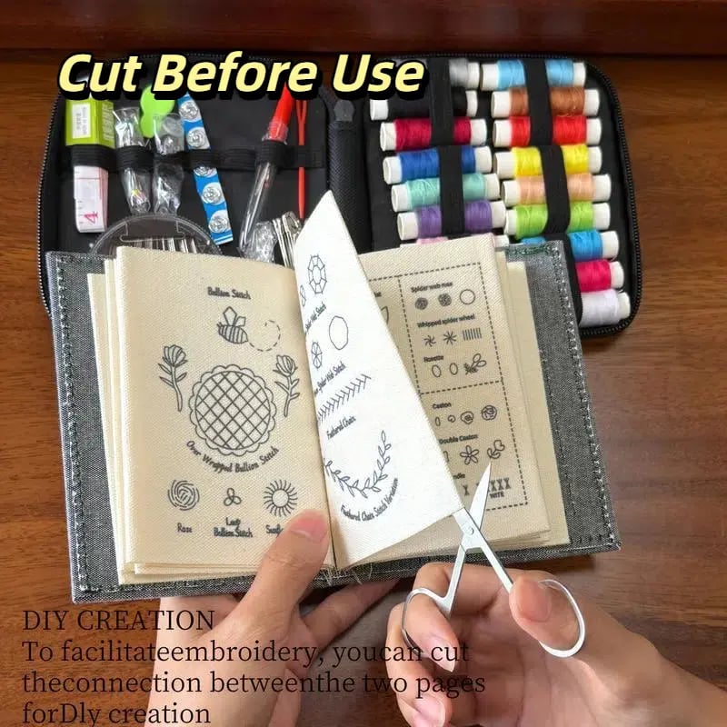 ✨All-in-One Embroidery Stitch Book & Sewing Kit (86 PCS)