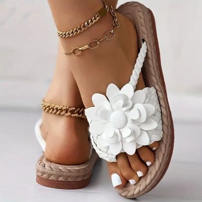Women's orthopedic Flower Flat Flip Flops