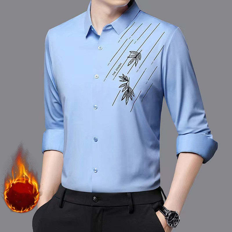 Men's Winter Thickened Warm Long Sleeve Shirt