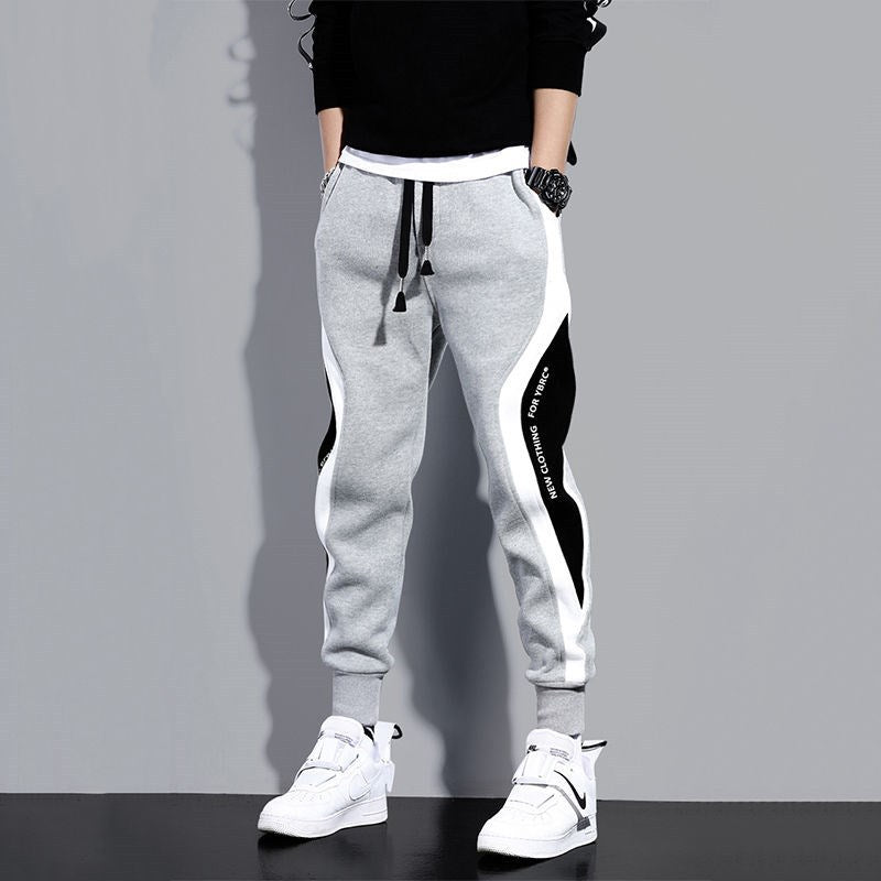 Men’s Color Blocked Fashion Sports Drawstring Sweatpants