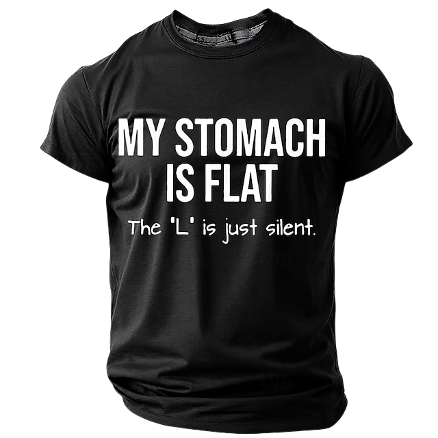 Men's Funny Slang T Shirt Long Sleeve T shirt 3D Print Crew Neck Shirt Fashion Daily Basic Street Casual Daily Black Red Blue Summer Spring All Seasons Clothing Apparel