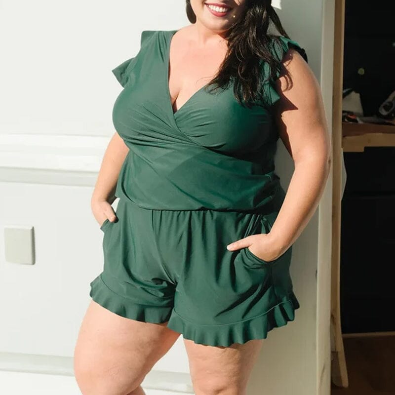 Swim Romper Built-in Bra