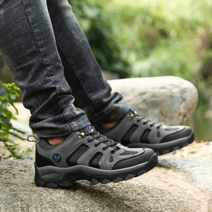 (Cleveland Clinic Recommended) Men's Genuine Leather Comfort Orthopedic Walking Shoes