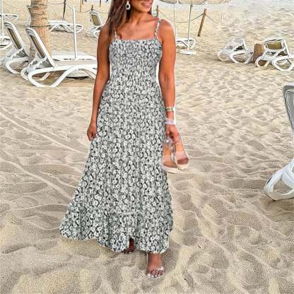 Floral Spaghetti Strap Maxi Dress