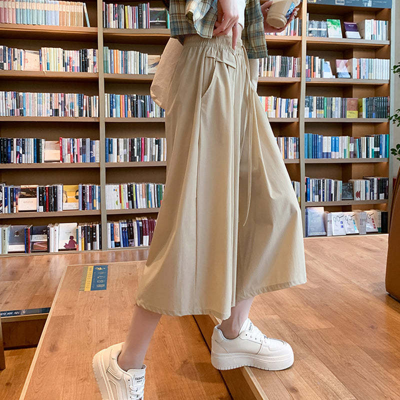Fashionable Thin Wide-Leg Pants Skirt