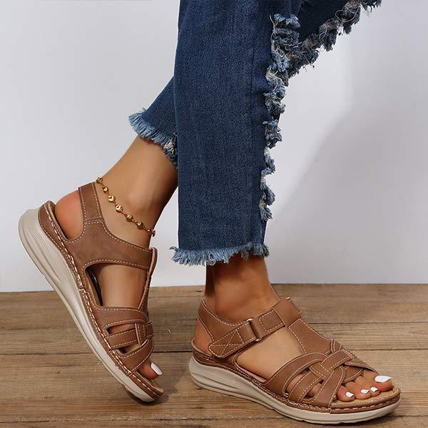 Women'S Vintage Lightweight Soft Sole Round Toe Sandals