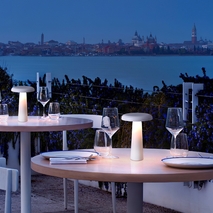 Mushroom LED Table Lamp - Tiltable Lampshade & Stepless Dimmable Touch Control Night Light