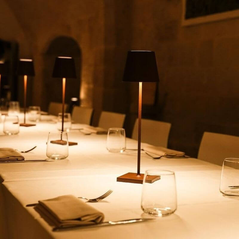 Mini Metal Cordless Table Lamp - Portable & Rechargeable Touch Dimmable Desk Light