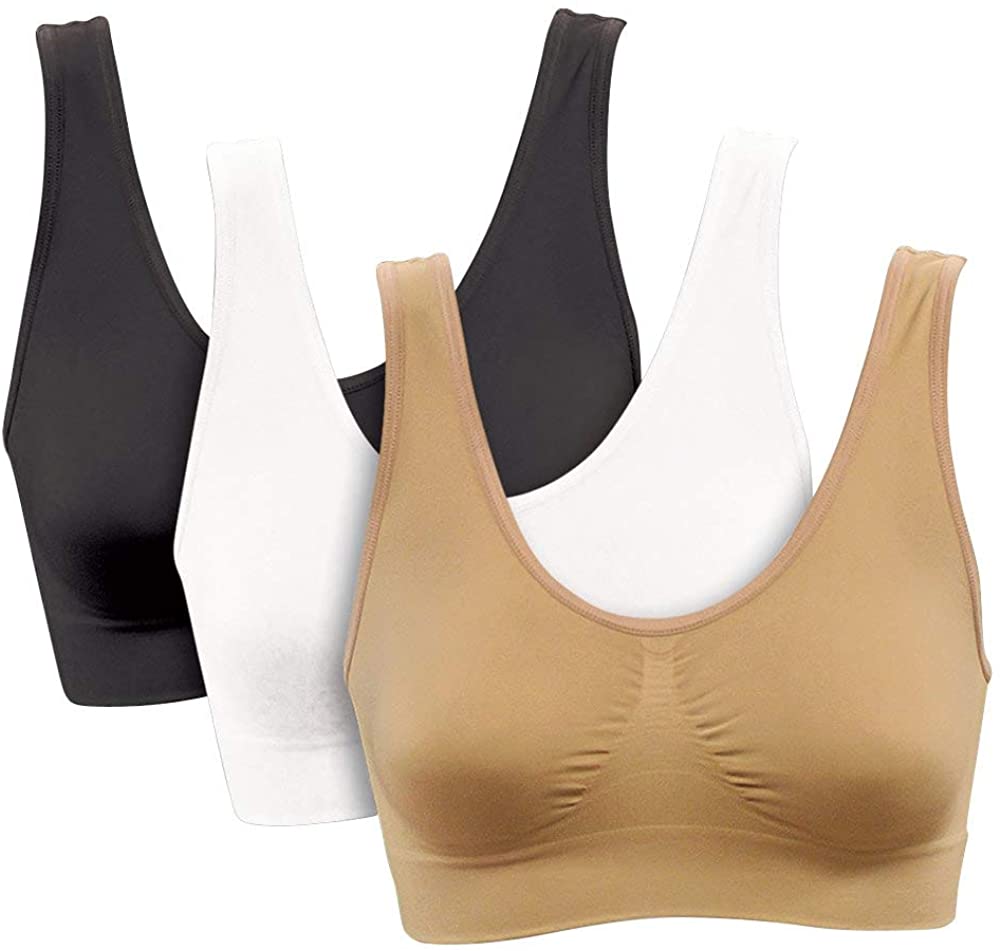 3 Packs Genie Bra(black,white,nude)