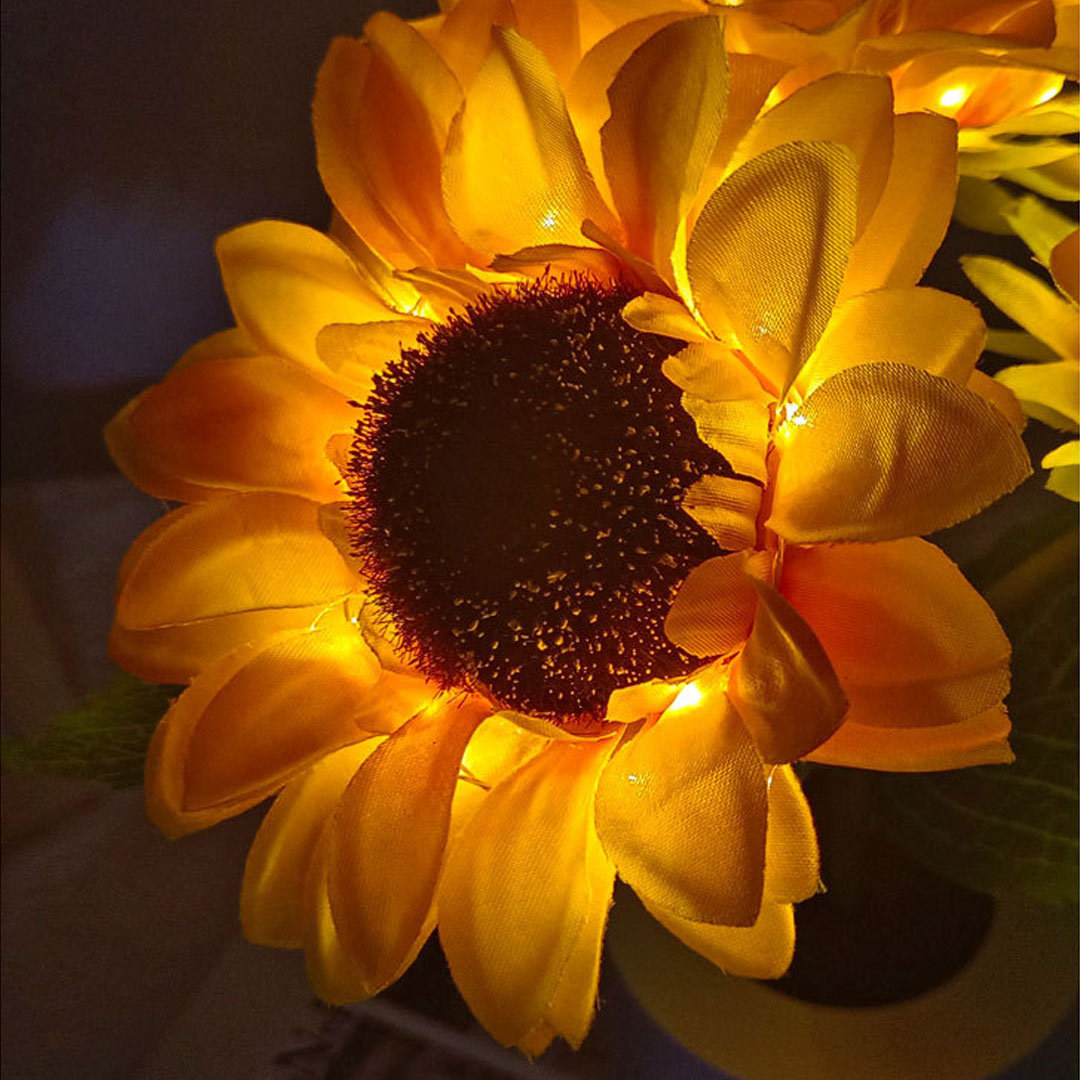 Sunflower led simulation small night light