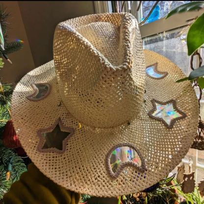 Suncatcher Cowgirl Straw Prism Hat