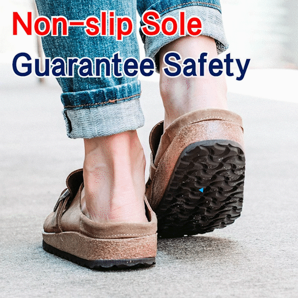 Women Soft Sole Casual Comfy Leather Slip On Sandals