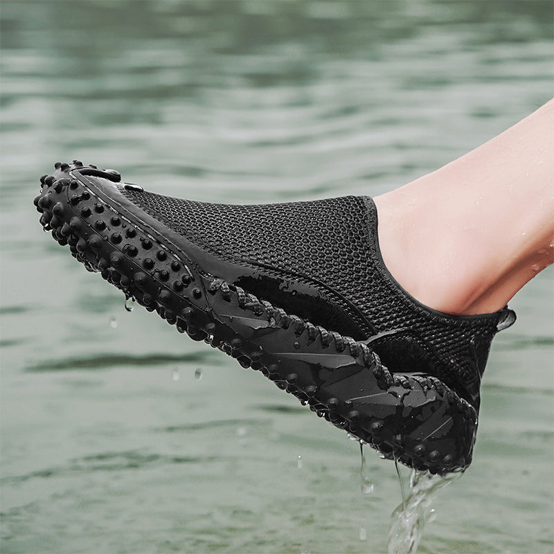 ⏰Fresh Steps – 60% OFF🛒 Men’s Slip-On Orthopedic Casual Walking Shoes – Breathable Mesh, Leather Trim, Arch Support & Non-Slip Rubber Sole for Outdoor Trekking