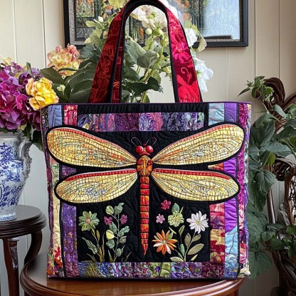 Dragonfly Light Quilted Tote Bag NCU0NT10532