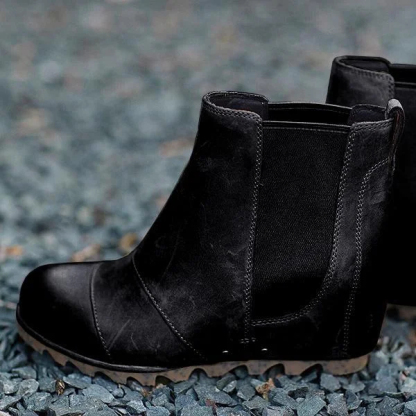 Women Winter Slip On Wedge Boots