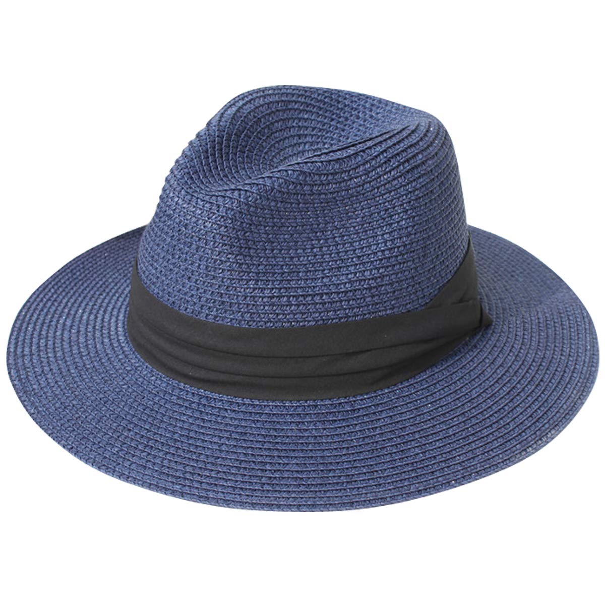 Packable Straw Fedora Panama Sun Summer Beach Hat Cuban Trilby