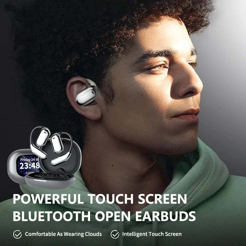 🔥True Powerful Bluetooth 5.4 Open Ear Earbuds, IPX5 Waterproof
