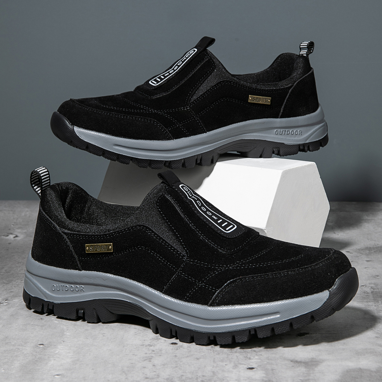 2025 Men's Lightweight Extra Wide Width Orthopedic Hands-Free Foot Pain Relief Slip-on Shoes