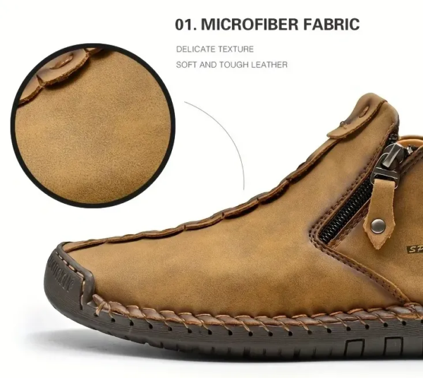 Women’s Casual Fashion Non-slip Leather Medieval Slip-on Boots