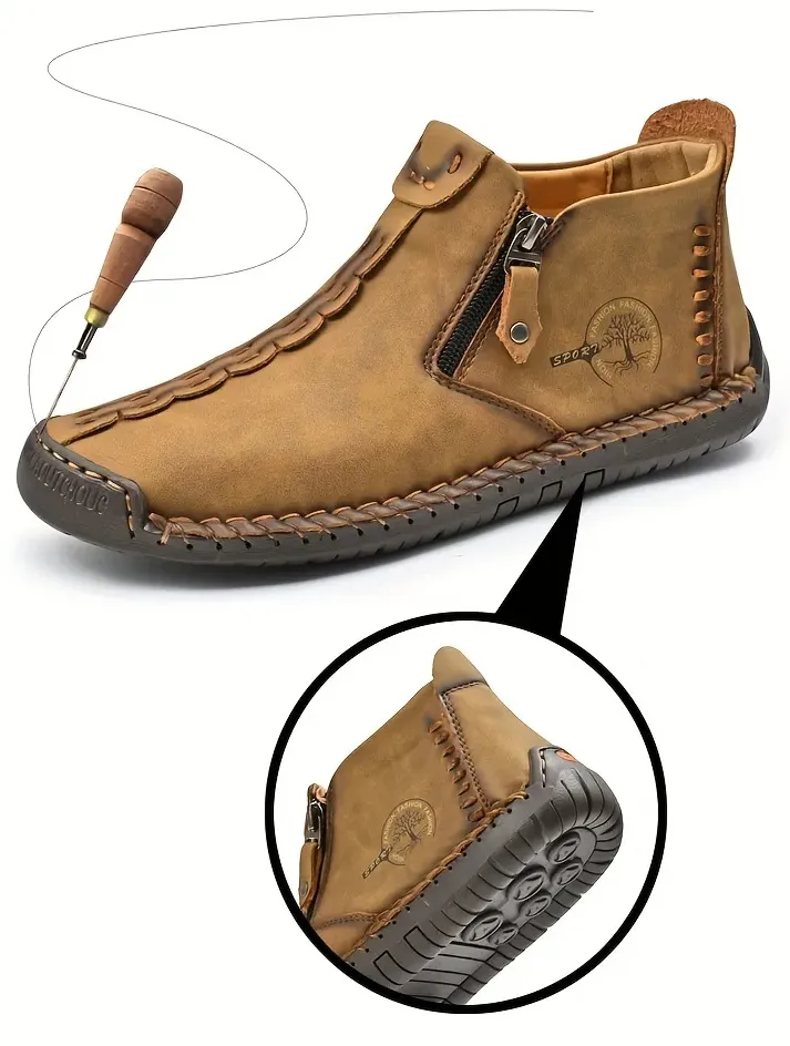 Women’s Casual Fashion Non-slip Leather Medieval Slip-on Boots