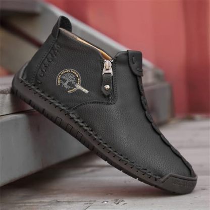Women’s Casual Fashion Non-slip Leather Medieval Slip-on Boots