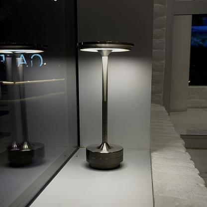 Minimal Metallic Cordless Table Lamp