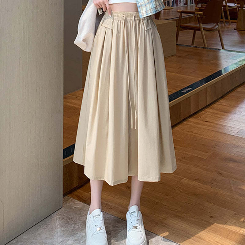 Fashionable Thin Wide-Leg Pants Skirt