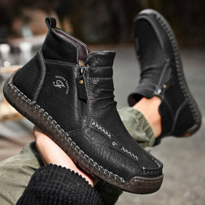 Mostelo – Men’s Soft And Breathable Zipper Outdoor Tooling Boots V2