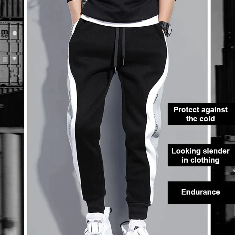 Men’s Color Blocked Fashion Sports Drawstring Sweatpants