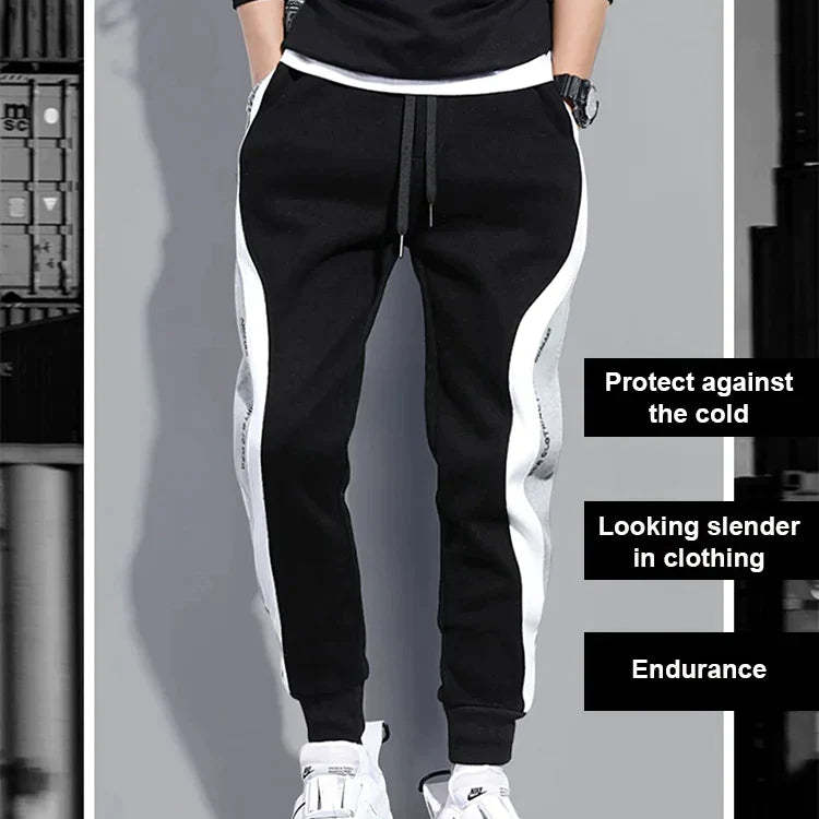 Men’s Color Blocked Fashion Sports Drawstring Sweatpants