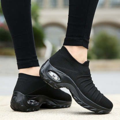 Women Fly-knit Breathable Casual Height Increasing Shoes