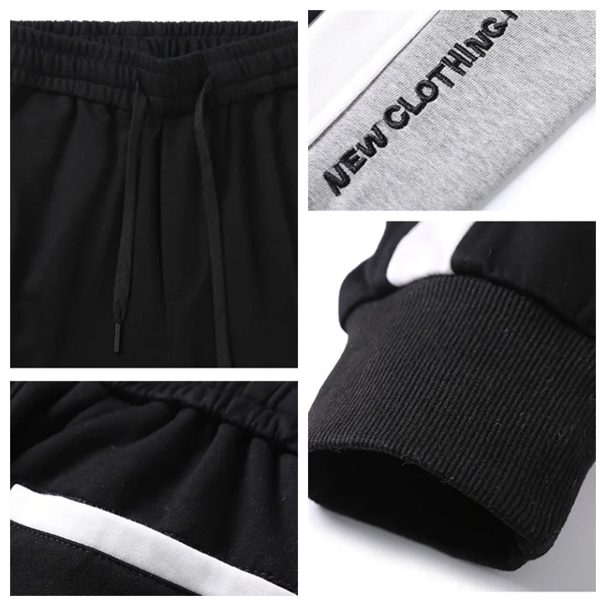 Men’s Color Blocked Fashion Sports Drawstring Sweatpants