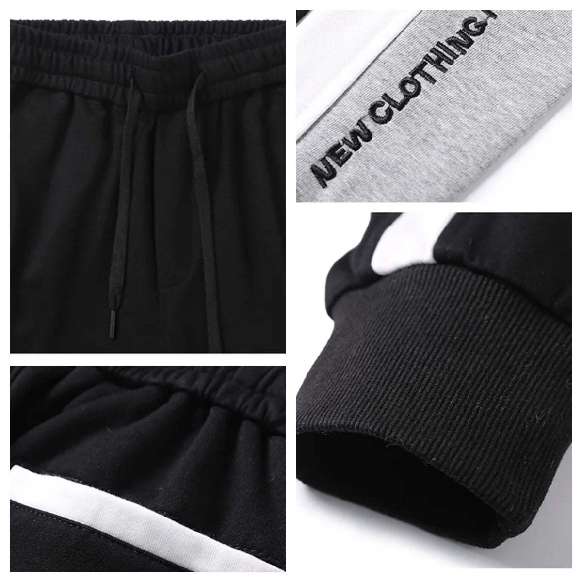 Men’s Color Blocked Fashion Sports Drawstring Sweatpants