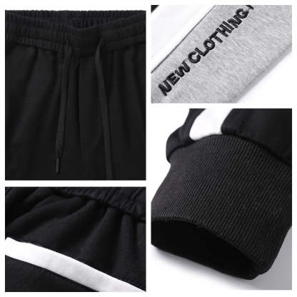 Men’s Color Blocked Fashion Sports Drawstring Sweatpants