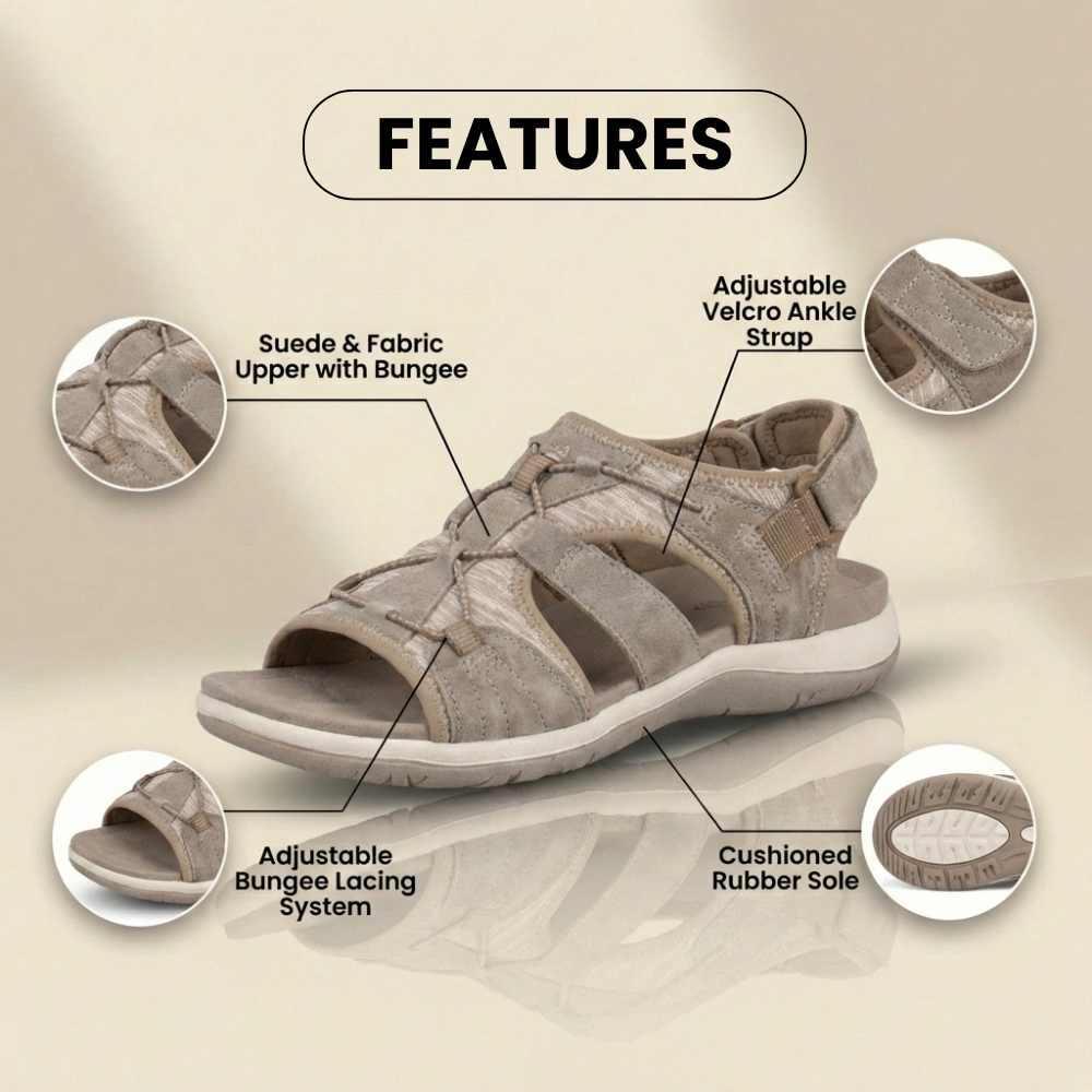 Orthopedic Sport Mesh Sandals - Multi-Strap Adjustable Design