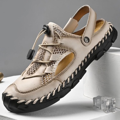 ⏰Last Day! 60% OFF 🔥ENJERR® Men's Genuine Leather Breathable 2-in-1 Orthopedic Sandals