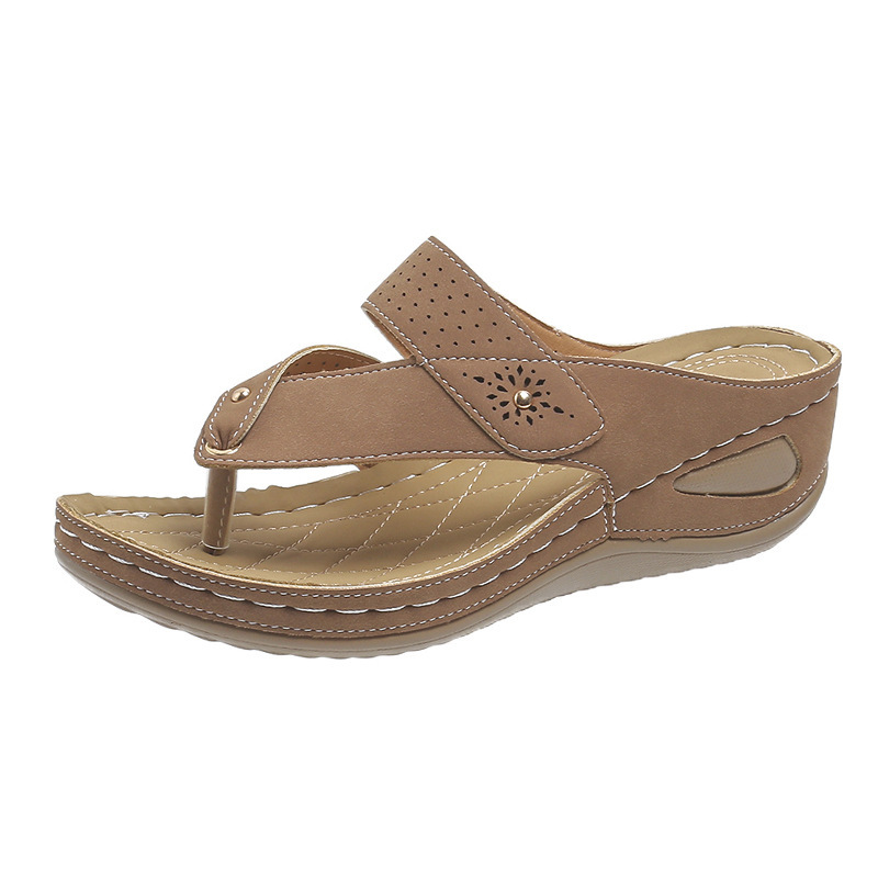 🔥#1 TRENDING SUMMER 🔥 Summer New Hollow Toe Clip Ladies Bone Orthopedic Leather Sandals